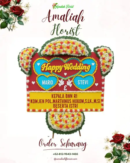 Papan Bunga Pernikahan Antapani